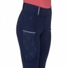 Legginsy jeździeckie młodzieżowe Jaily Junior Full Grip SS25 - QHP - evening blue